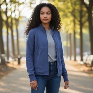 apana Women's blue-purple full zip activewear Jacket running outdoor